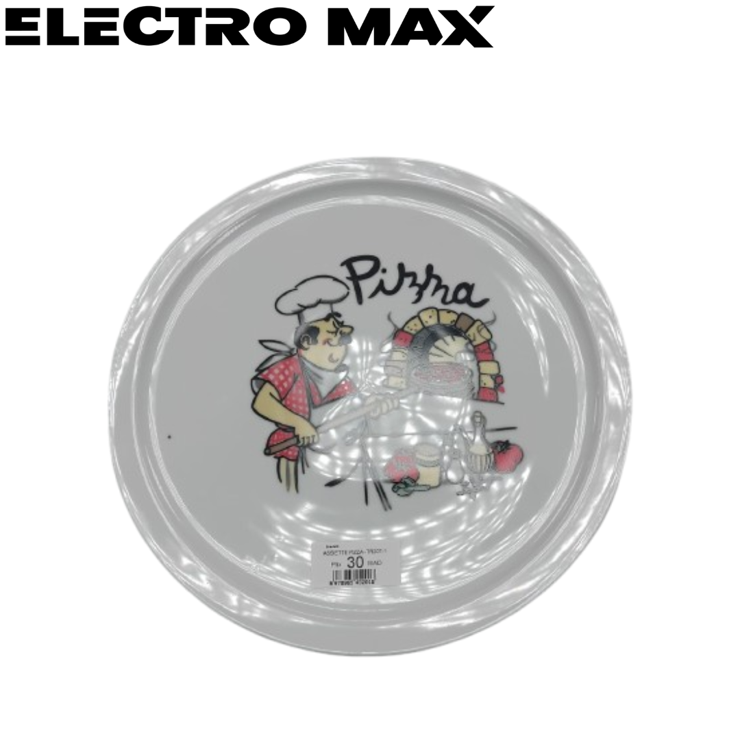 TR207-1 Assiette à Pizza – Grande Assiette Ronde | Idéale pour Pizzas Maison ou à Partager