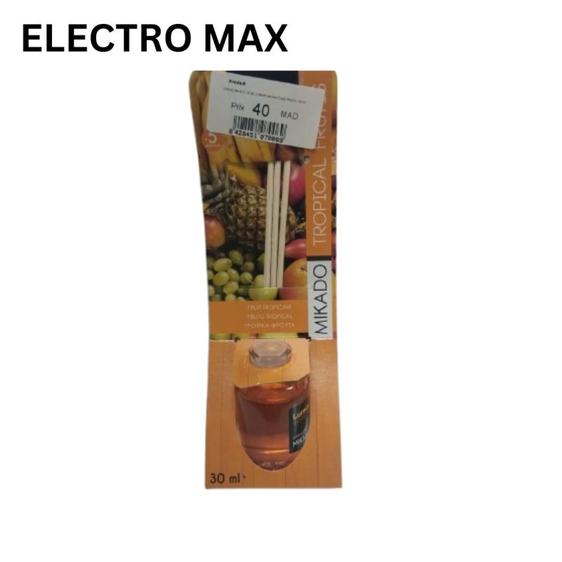 Ibili 700645 Mikado 30ml – Diffuseur de Parfum Fruits Tropicaux | Ambiance Exotique et Ensoleillée pour la Maison