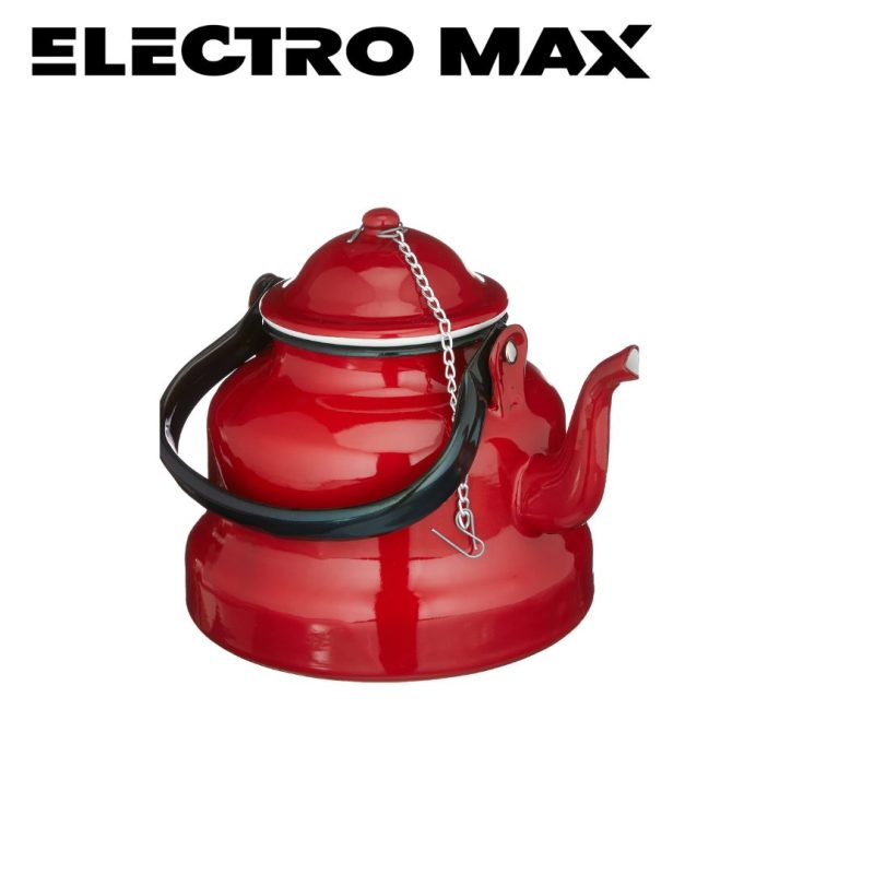 Ibili 910410 Bouilloire Rouge 1L – Bouilloire Vintage en Aluminium | Idéale pour Chauffage Rapide de l’Eau au Quotidien