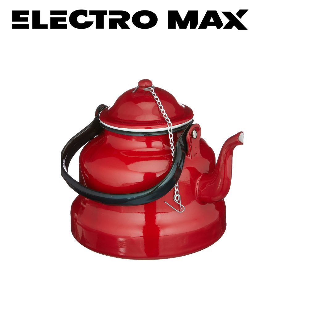 Ibili 910410 Bouilloire Rouge 1L – Bouilloire Vintage en Aluminium | Idéale pour Chauffage Rapide de l’Eau au Quotidien