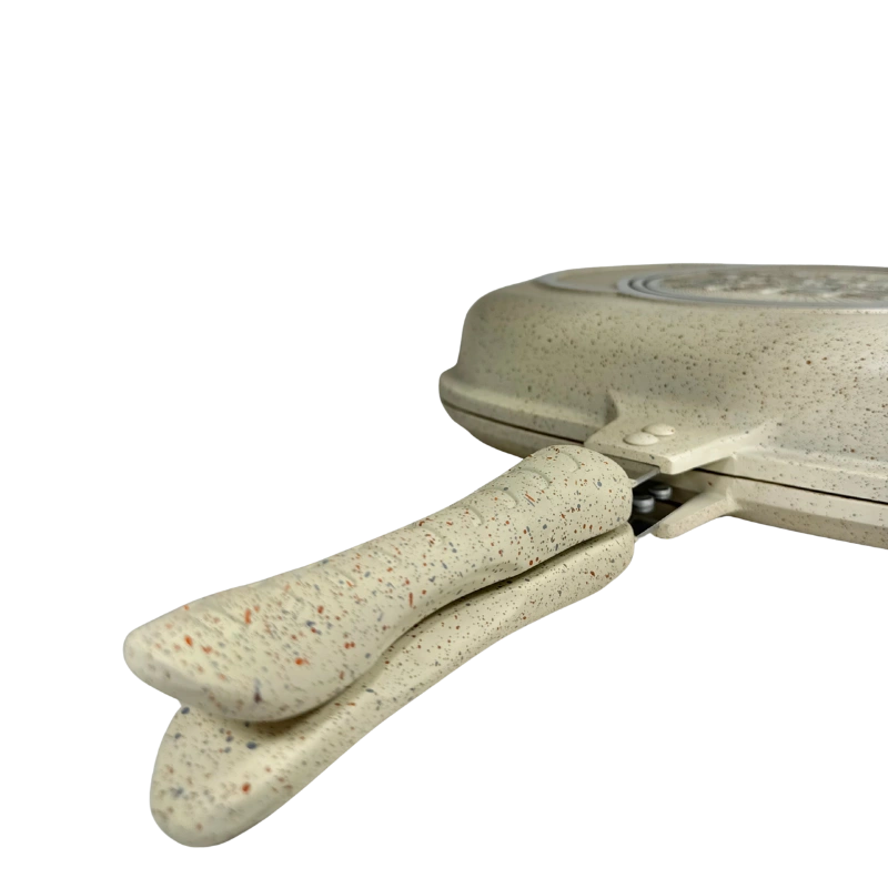 TATCH DF3275B – Poêle Double Face 36 cm Granit Beige Antiadhésive avec Joint Hermétique – Image 3