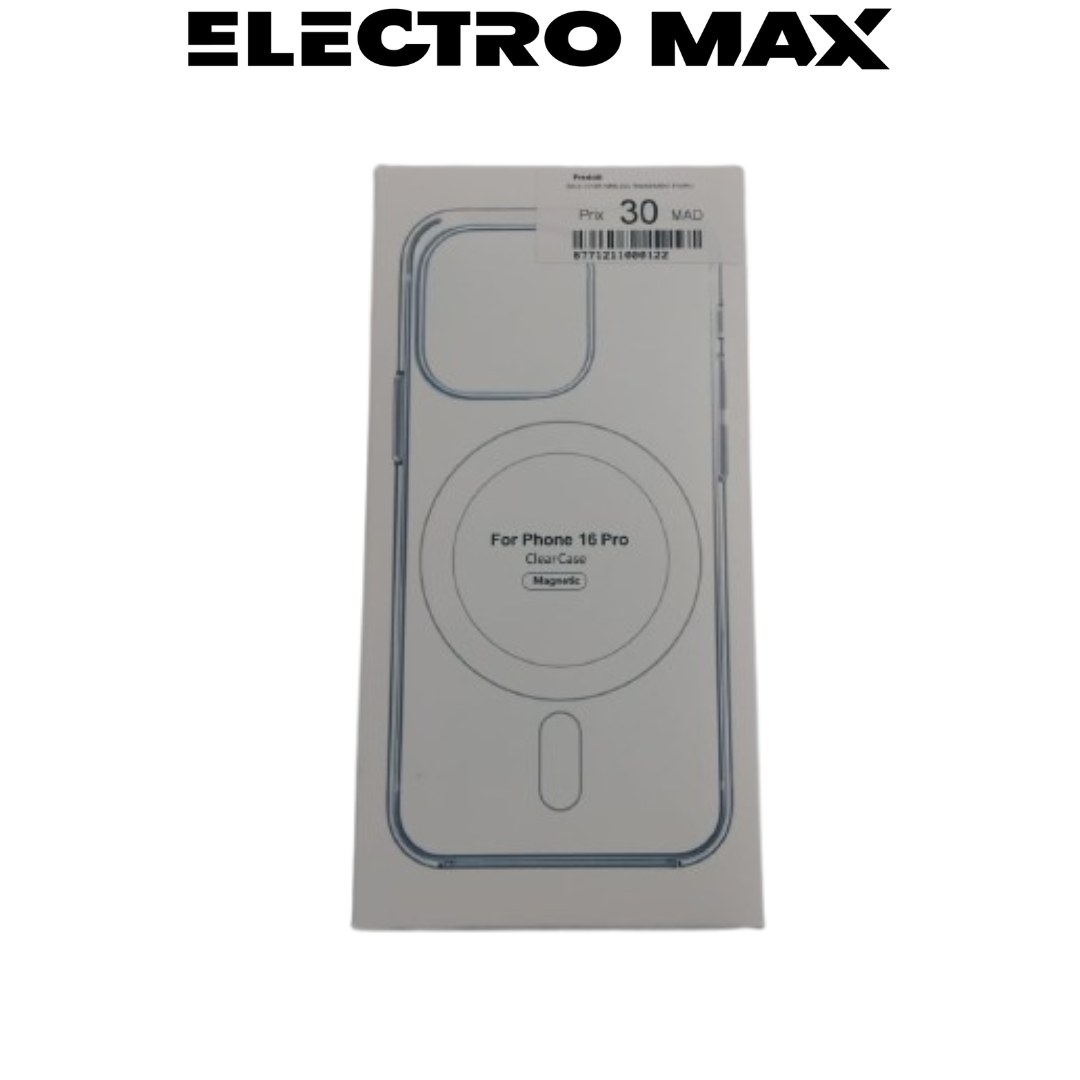 Back Cover Wireless Transparent IP16PRO BC490IP16P – Coque Transparente Antichoc et Compatible Chargement Sans Fil
