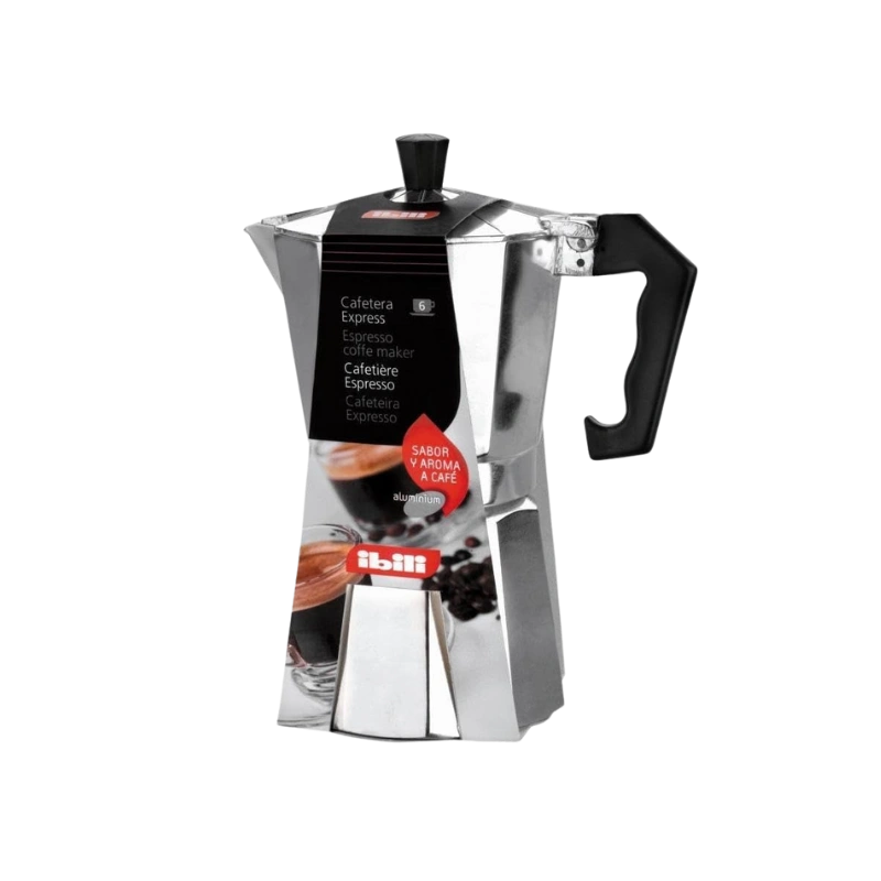 Ibili 610909 Cafetière Expresso Aluminium BAHIA 9 Tasses – Tous Feux sauf Induction