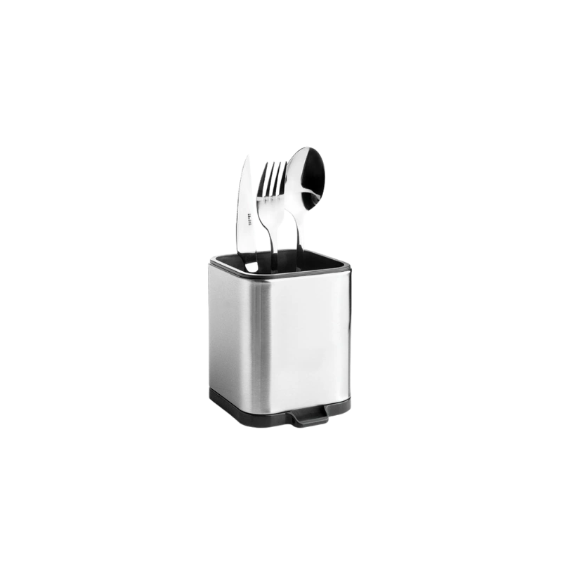 Ibili 797230 Porte-Couverts Eureka Carré – Rangement de Couverts Design et Fonctionnel | Organiseur de Table ou Cuisine