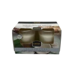 Lumar 902915 Coffret de 2 Verres Parfumés Noix de Coco Sucrée – Bougies en Verre au Parfum Exotique | Ambiance Douce et Enveloppante