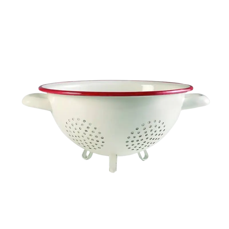 Ibili 910222 Égouttoir Vintage Bordeaux 22 cm – Passoire de Cuisine avec Poignées