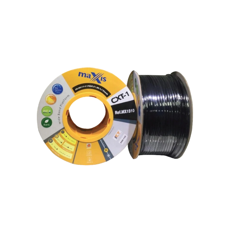 AZATECH MX1510 BK Câble Coaxial (100 m) – Transmission Stable, Haute Qualité et Protection Renforcée
