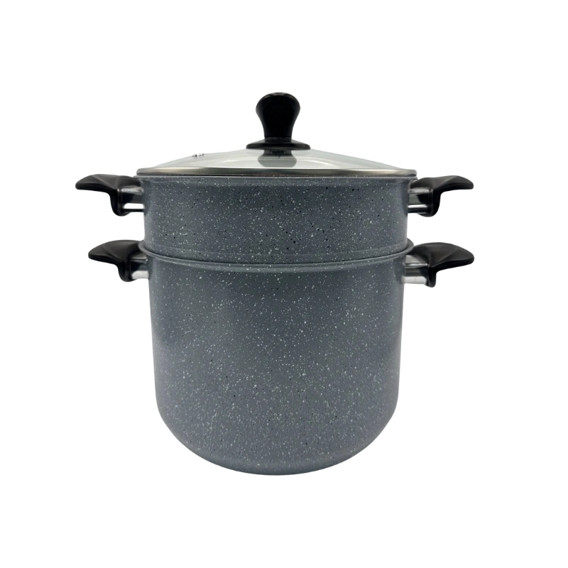 Bonomi HC-CUP0120 Couscoussier Granit 20CM 6L – Marmite Antiadhésive et Résistante