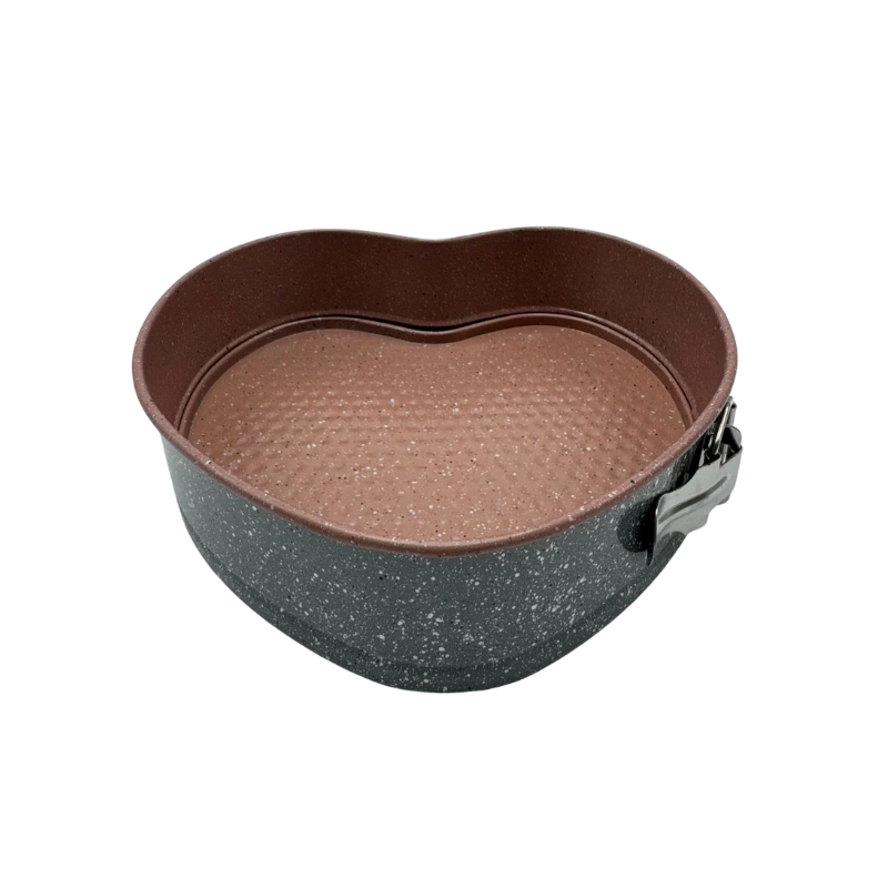 Bonomi YL-B10 Moule à Cake Granit Cœur – Antiadhésif, Résistant et Idéal pour la Pâtisserie