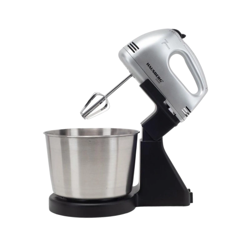 Hausberg HB-3551NG Mixeur avec Bol 2L 250W – 7 Vitesses, Moteur en Cuivre et Bol Inox Noir