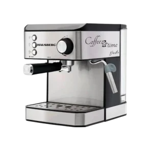 Hausberg HB-3725IN Cafetière Électrique Inox 15 Bars 1000W – Expresso, Vapeur et Café Moulu ou Dosettes