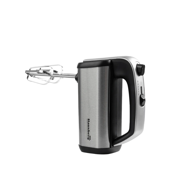 Hausberg HB-4201NG Mixeur à Main 400W – 5 Vitesses, Batteurs et Crochets Inox, Moteur Cuivre Puissant
