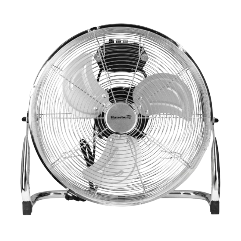 Hausberg HB-5900 Ventilateur de Sol 16’’ 110W – Lames Aluminium, Silencieux <60dB et Puissant 220-240V