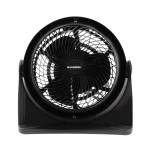 Hausberg HB-5910NG Ventilateur Turbo de Table 30W – 3 Vitesses, Silencieux et Design Noir 2 en 1 Sol & Bureau