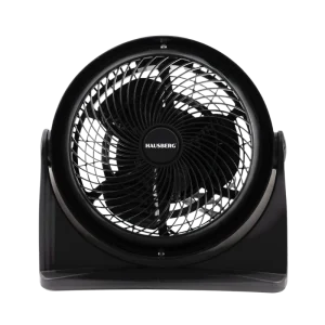 Hausberg HB-5910NG Ventilateur Turbo de Table 30W – 3 Vitesses, Silencieux et Design Noir 2 en 1 Sol & Bureau
