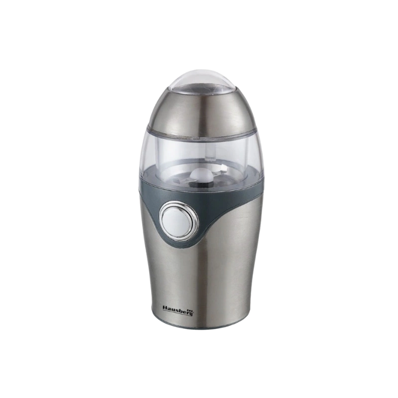 Hausberg HB-7569 Moulin à Café Électrique 150W – Acier Inoxydable, 50g, Lames Inox et Sécurité Intégrée