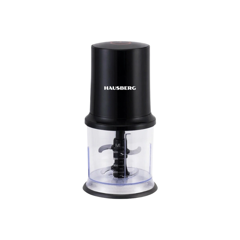 Hausberg HB-4502NG Hacheur Électrique 400W – Bol 500ml, 4 Lames Inox, Turbo Boost et Moteur Cuivre