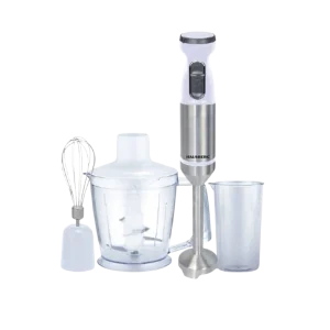 Hausberg HB-7700AB Mixeur Électrique 1000W – Ensemble Complet avec Pot en Verre, Fouet & Hachoir 1L
