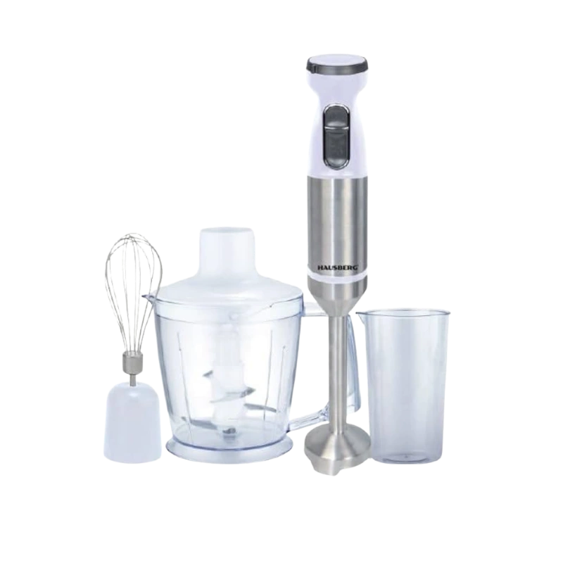 Hausberg HB-7700AB Mixeur Électrique 1000W – Ensemble Complet avec Pot en Verre, Fouet & Hachoir 1L