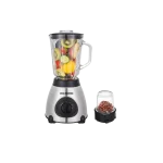 Hausberg HB-7762 Blender avec Moulin 600W – Bol Verre 1.5L, 3 Vitesses, Lames Inox et Corps Inox