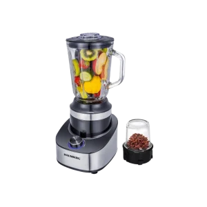 Hausberg HB-7765 Blender Électrique 500W – Bol Verre 1.5L, Corps Inox, Lames Inox et Moulin à Café Intégré
