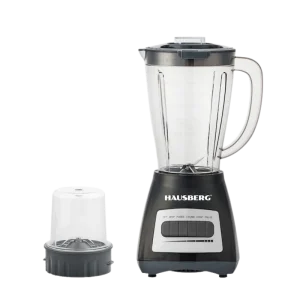 Hausberg HB-7772NG Blender Électrique 500W – Bol 1.5L, 4 Vitesses, Lames Inox & Moteur Cuivre Noir