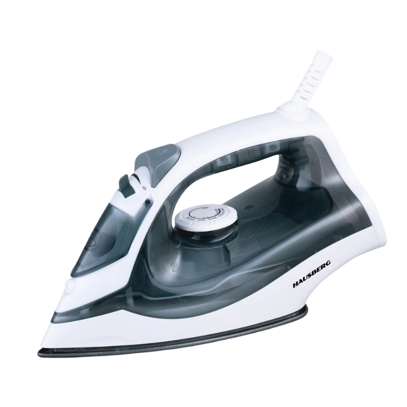 Hausberg HB-7850GR Fer à Repasser 1300W – Semelle Teflon, Réservoir 130ml, Vapeur Variable & Auto-Nettoyage