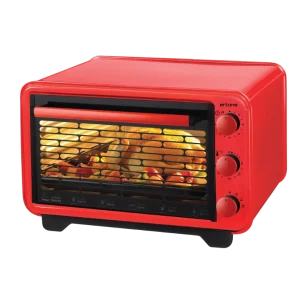 Ertone ERT-MN9060RS Mini-Four Électrique 36L – 1420W, Thermostat & Minuterie Réglables, Grill Cr-Ni Durable, Rouge