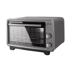 Ertone ERT-MN9135GR Mini-Four Électrique 36L – 1420W, Thermostat Réglable, Grill Cr-Ni Inoxydable, Intérieur Émaillé Fe-Al, Gris