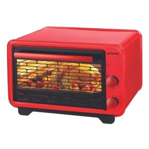 Ertone ERT-MN9135RS Mini-Four Électrique 36L – 1420W, Thermostat Réglable, Grill Cr-Ni Inoxydable, Intérieur Émaillé Fe-Al, Rouge