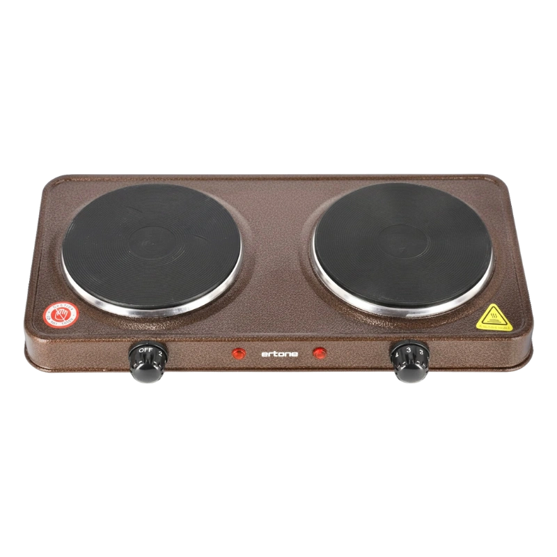 Ertone ERT-MN 200MR Plaque Chaude à Double Brûleur – Puissante, Pratique et Idéale pour la Cuisson Rapide
