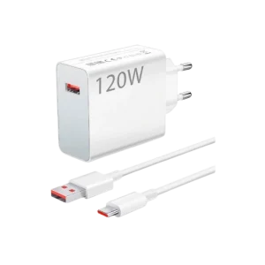 Xiaomi CH80120W 120W HyperCharge Combo – Chargeur Ultra-rapide Type-A, 5–20V à 6A, Sécurité Intelligente