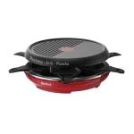 TEFAL RE12A512 Raclette Colormania Grill Plancha 6 Coupelles – Appareil 3 en 1 avec Thermo-Spot et Revêtement Antiadhésif