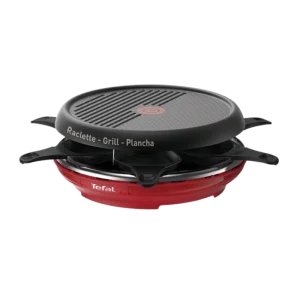 TEFAL RE12A512 Raclette Colormania Grill Plancha 6 Coupelles – Appareil 3 en 1 avec Thermo-Spot et Revêtement Antiadhésif