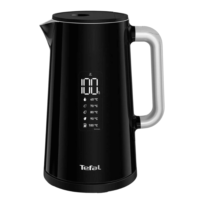 TEFAL KO850810 Bouilloire Électrique 1,7L – Thermostat Réglable, 2200W, Filtre Anti-Calcaire, Design Noir Élégant
