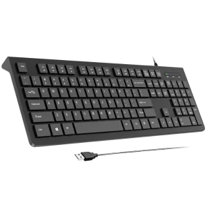 D PLUS D71 Clavier Filaire USB – Design Ergonomique, Résistant et Silencieux