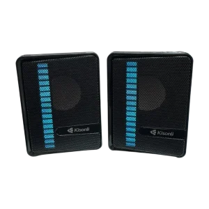 KISONLI SPK02X14 – Mini Haut-Parleurs PC RGB USB – Stéréo 2.0 Compact – Noir