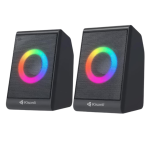 Kisonli X12 RGB – Enceinte PC USB/AUX avec Éclairage LED Multicolore – Son Clair et Design Compact