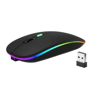 JOYACCESS Souris Sans Fil pour Ordinateur Portable – Souris Silencieuse 2400 DPI Haute Précision avec Récepteur USB Nano Noir