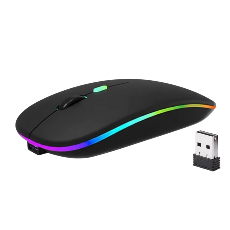JOYACCESS Souris Sans Fil pour Ordinateur Portable – Souris Silencieuse 2400 DPI Haute Précision avec Récepteur USB Nano Noir