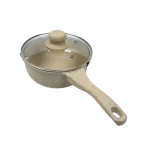TATCH MP1880 Casserole 18 cm avec Couvercle – Casserole Antiadhésive en Pierre Pressée Haute Qualité