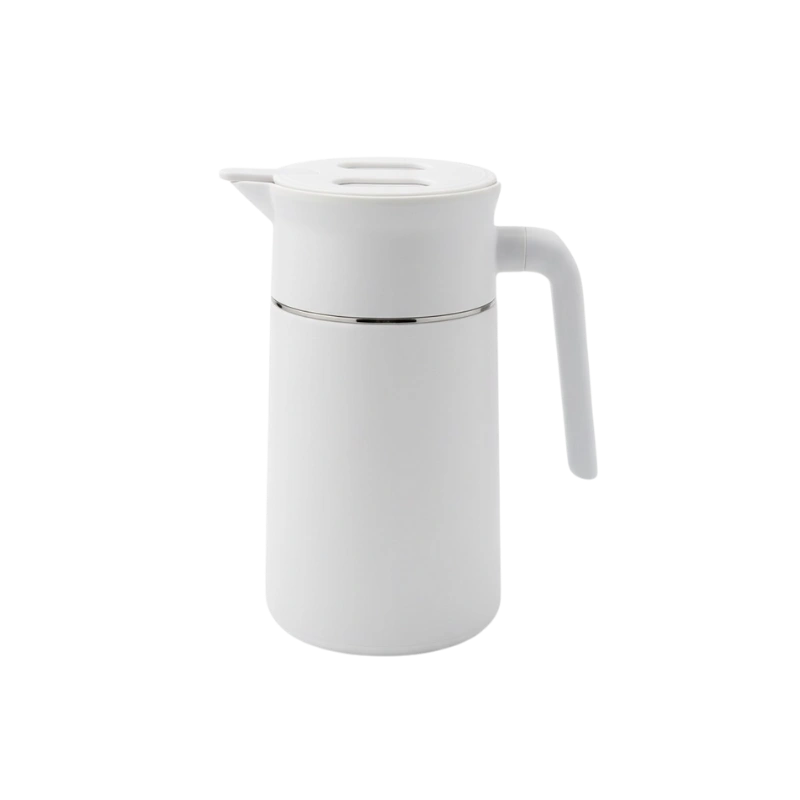 TATCH MLH9129-120 Thermos 1,2L – Carafe Isotherme Design Blanc pour Boissons Chaudes et Froides