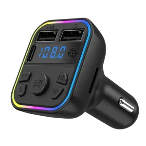 MDL02G40 Transmetteur FM Bluetooth 5.0 pour Voiture – Type-C PD, Double USB 3.1A