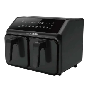 Hausberg HB-2375 Airfryer – Friteuse à Air Électrique Double Panier 8L, Écran Tactile et 8 Programmes de Cuisson (2200–2400W)