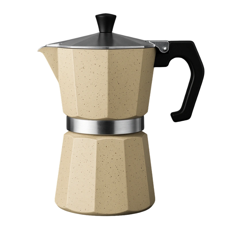 TATCH KS900 Cafetière Italienne Granit 9 Tasses – Élégante, Robuste