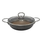TATCH SAUTEUSE_26 – Sauteuse Granit 26 cm avec Couvercle en Verre Trempé