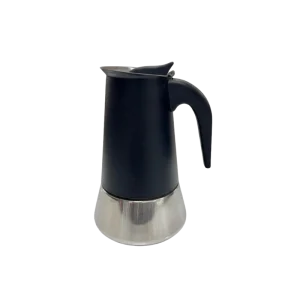 TATCH JUN1000-NOIR – Cafetière Italienne 9 Tasses Noire en Aluminium et Inox