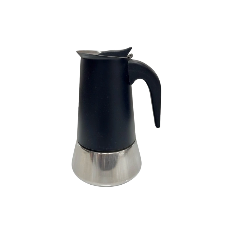 TATCH JUN400-NOIR – Cafetière Italienne 4 Tasses Noire en Aluminium et Inox