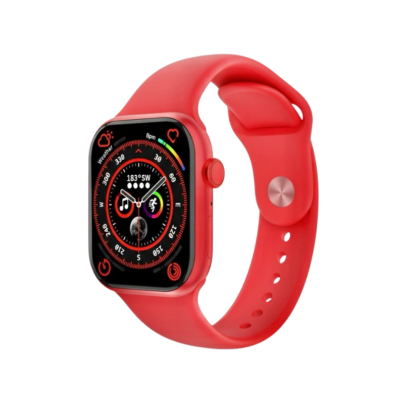 WAT02SERIE Watch Series 9 – Montre Connectée Intelligente Bluetooth avec Écran HD et Suivi Santé (Rouge)