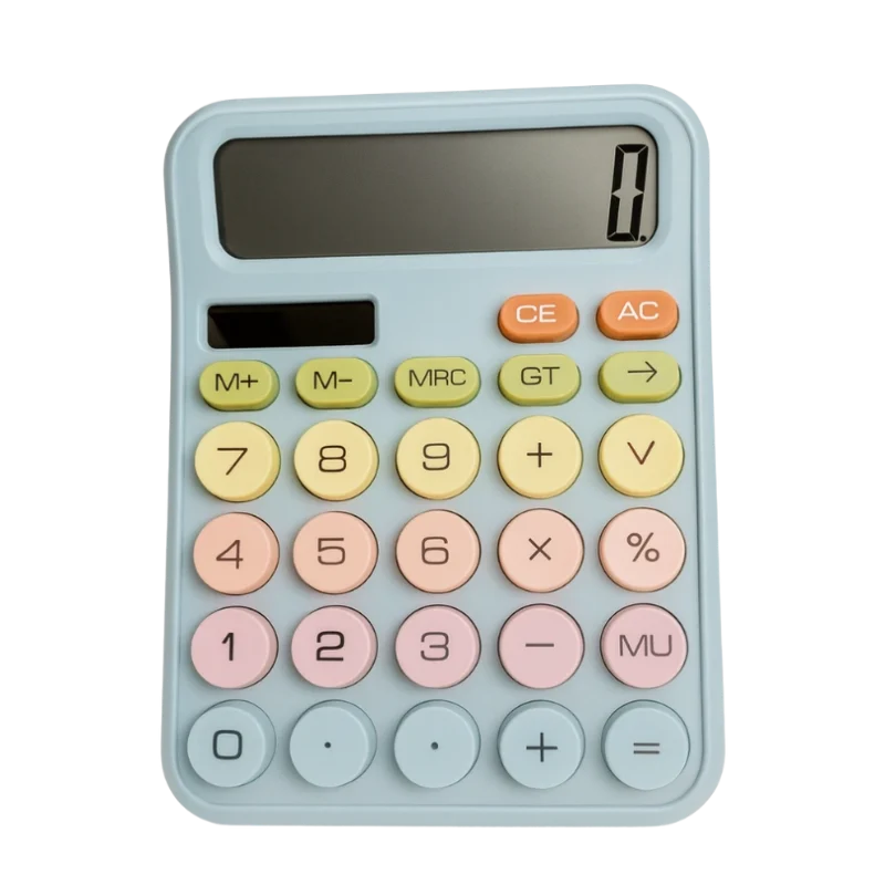 CALCUL01R Calculatrice Électronique RH2208B – Grand Écran LCD, Design Moderne